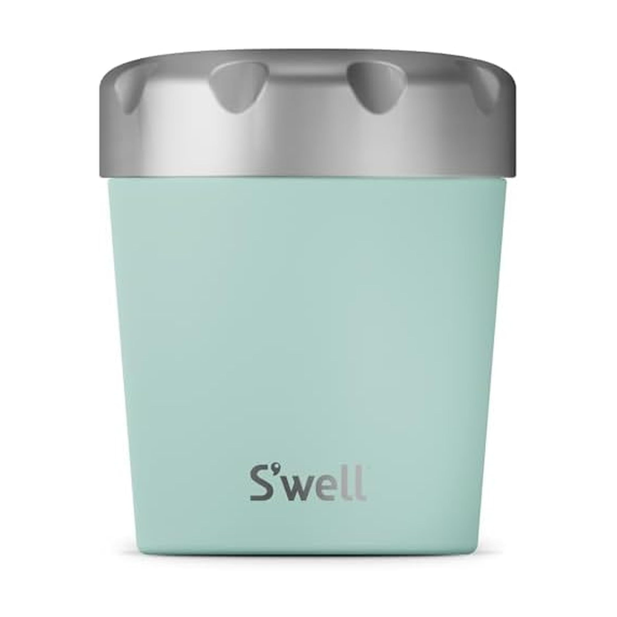 S'wellStainless Steel Ice Cream Chiller, 16oz, Mint, Triple Layered Vacuum Insulated Container Keeps Ice Cream Frozen For Up To Four Hours, BPA Free
