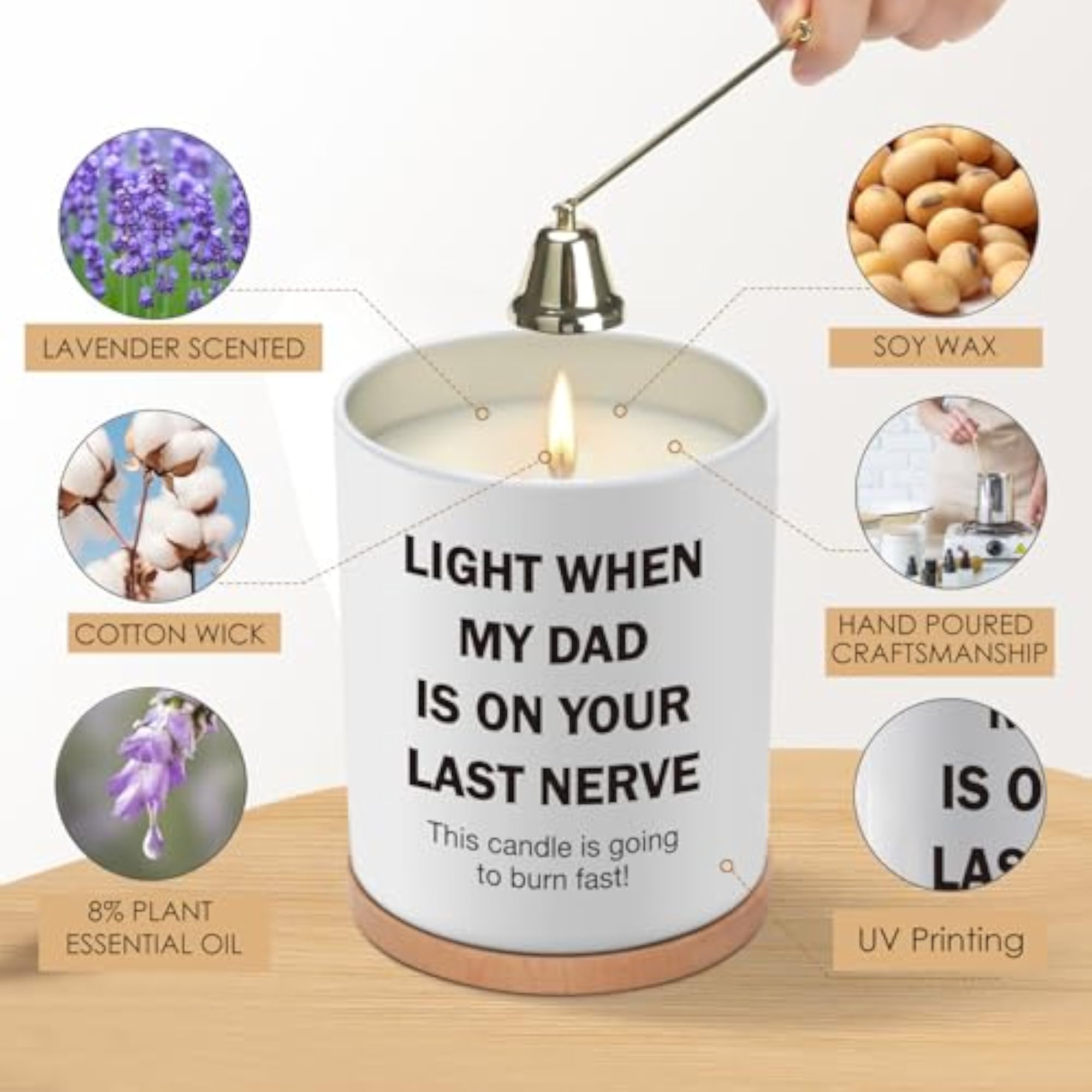 Funny Lavender Candle Gift for Stepmom, 10oz