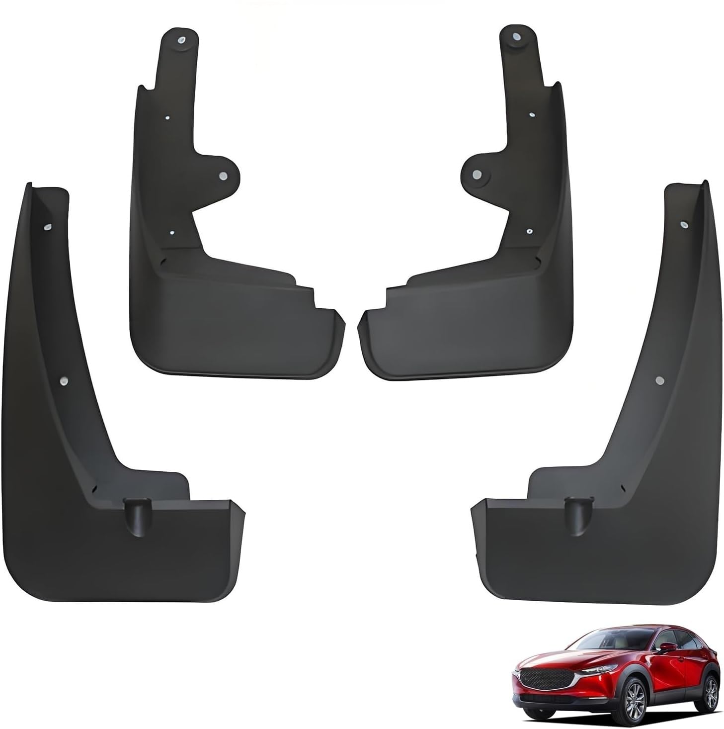 Fengxh Normal No-Drill Mudflaps For Mazda Cx-30 Cx30 2020-2025, Bolt-On Kit, Road Legal