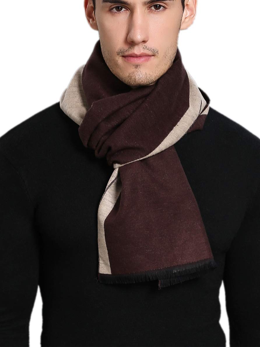 Sciarpa Di Seta Calda Come Lana Da Uomo Pile elegante Foulard Invernale Da Uomo