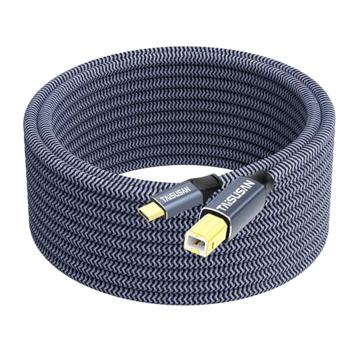 TAISUSAN USB C to B Printer Cable 6ft, MIDI Compatible for Keyboard, MacBook Pro/Air, Printers and Scanners