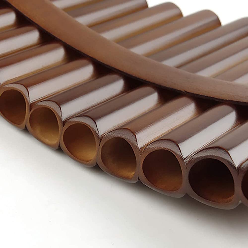 18 Tubes F Key Pan Flute de Haute Qualité Pan Pipes Instrument À Vent Instrument de Musique Traditionnelle Chinoise en Bambou Flûte de Pan, Fabriquée À La Main Right