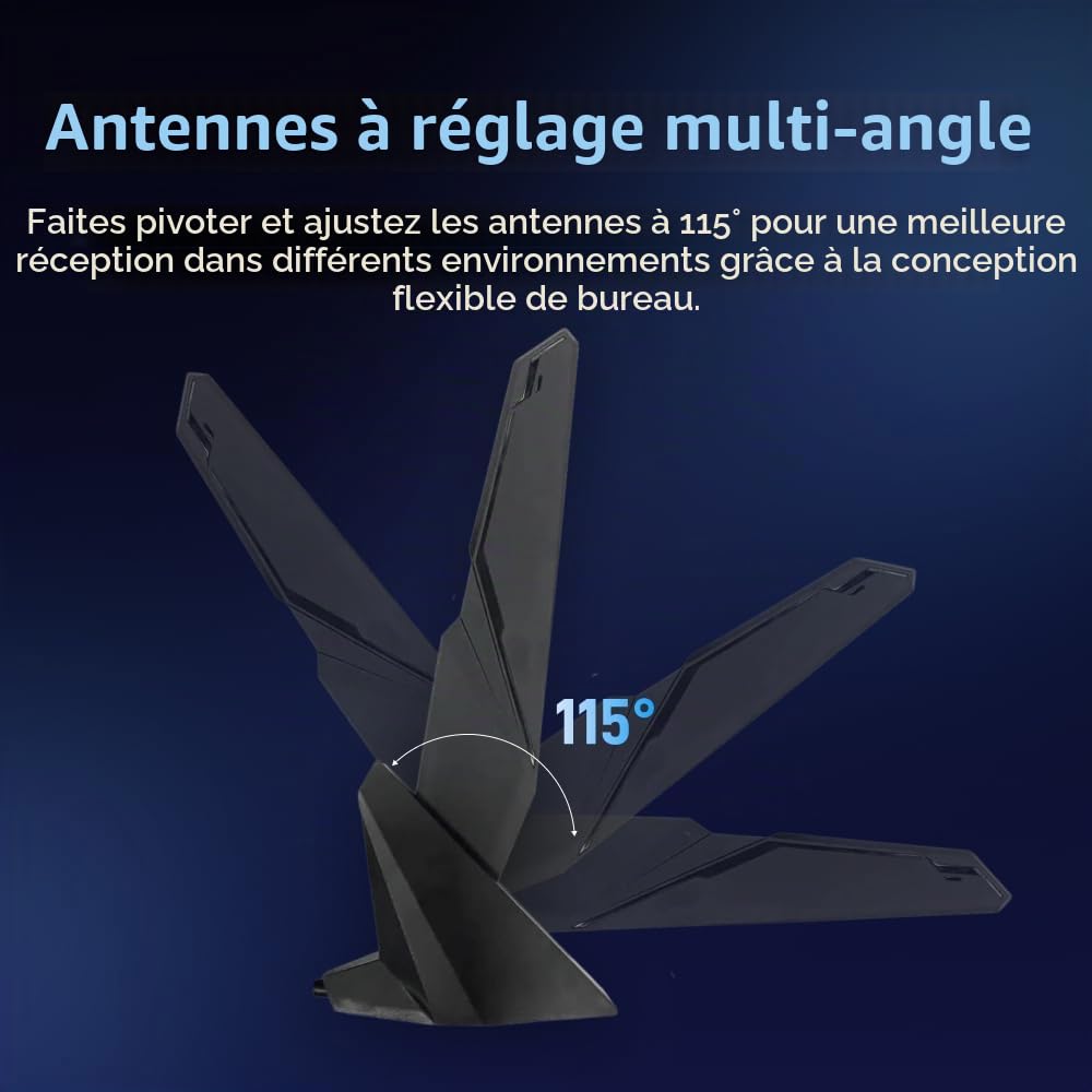 Antenne SMA WiFi 6e 2T2R 2,4 G/5 G double bande pour GIGABYTE AORUS Z390 Z490 Z590 X470 X570 X570S X570I H470 B460 H470I B450 B550 B560 B560 B560 0I AORUS PRO AX X299X