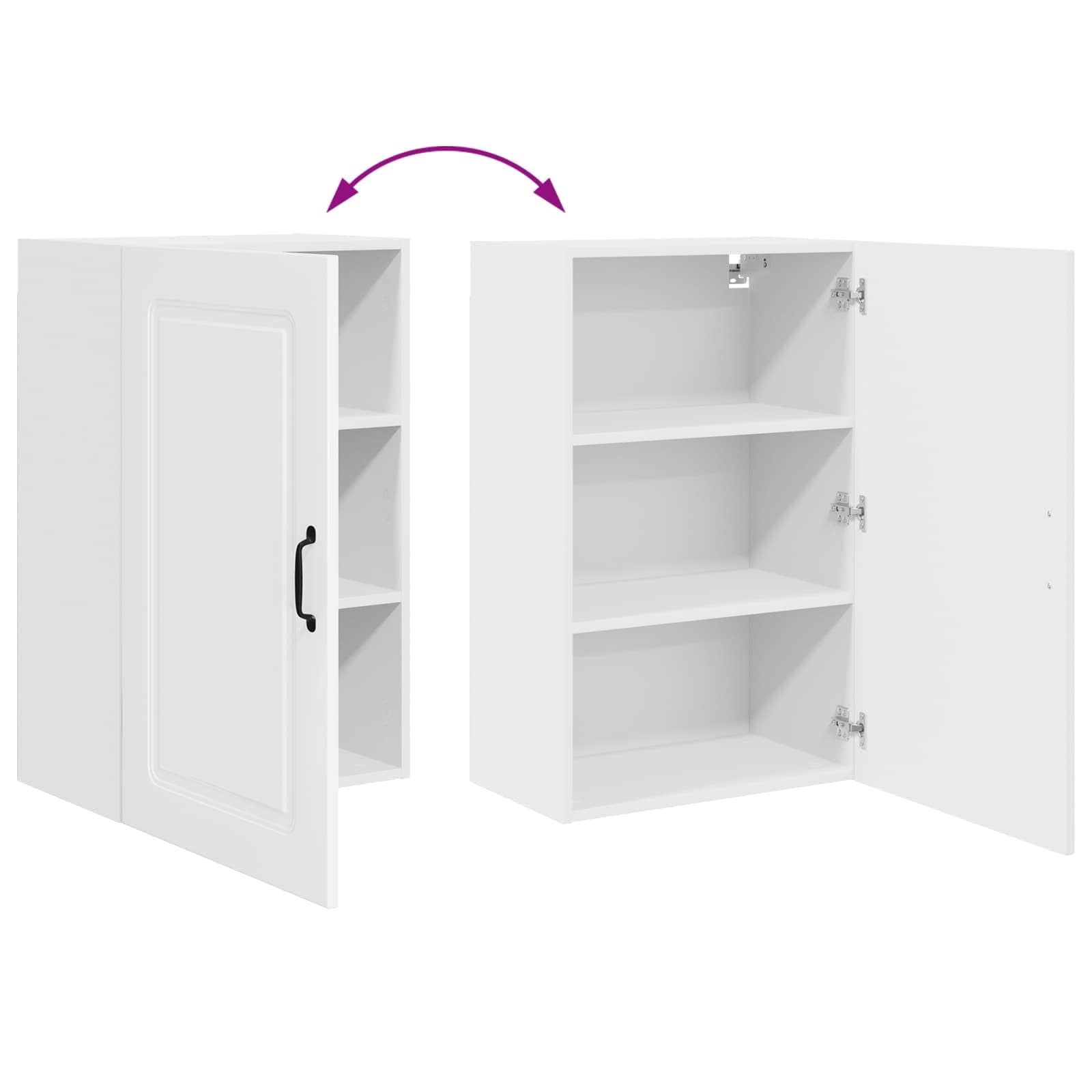 vidaXL Geschirrspülerfront Kalmar Hochglanz Weiß 50 x 31 x 80 cm, Eleganter moderner Küchenregal, großer Stauraum, rechteckiger Wandschrank, Organizer für Heimbedarf