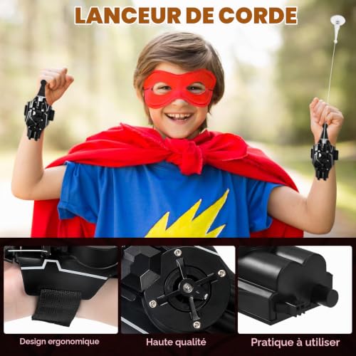 Spider Web Shooter, gant de lanceur, gant de cosplay araignée, 3 m, lanceur d'araignée, jeu de jouet électrique, enroulement automatique du câble (type A) – vue 2