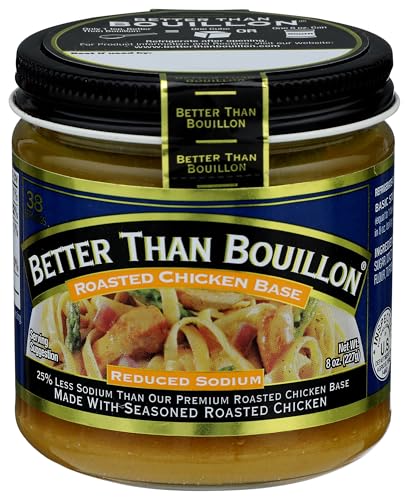 Better Than Bouillon Reduced Sodium Roasted Chicken Base, 8 oz Jar (Single Unit)