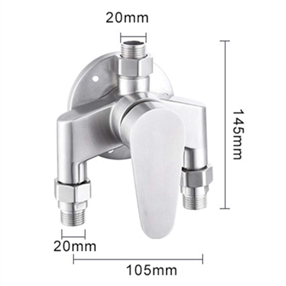 Rubinetto da bagno a parete in acciaio inox doccia Rubinetto Miscelatore Bagno acqua calda e fredda Valvola miscelatrice, Doccia Esterno