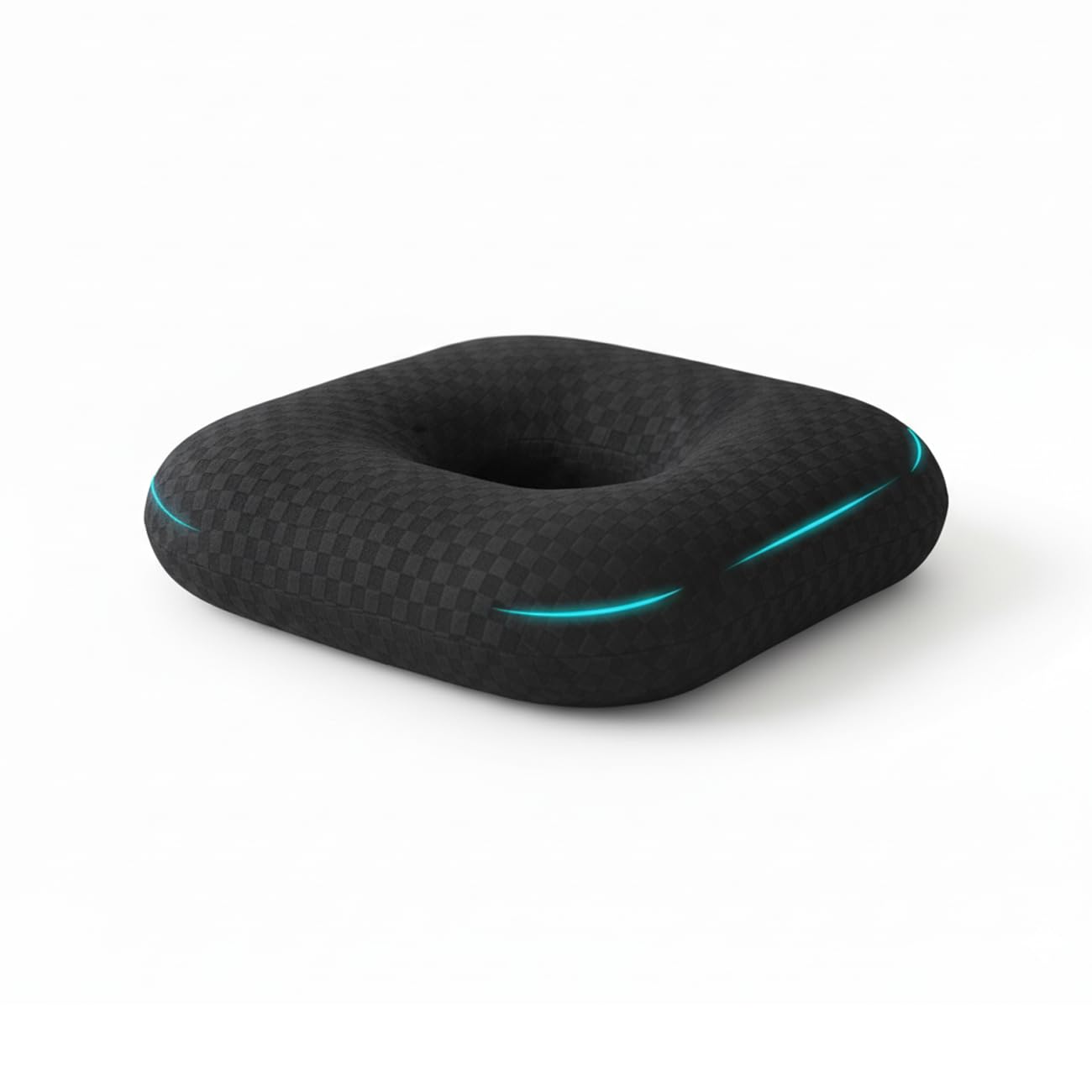 Sitzring Donut Sitzkissen mit Loch – Orthopädisches Sitzkissen für Stuhl & Büro – Weiches, Atmungsaktives Baumwollkissen zur Steißbein-Entlastung – Waschbares Bodenkissen für Homeoffice & Küche