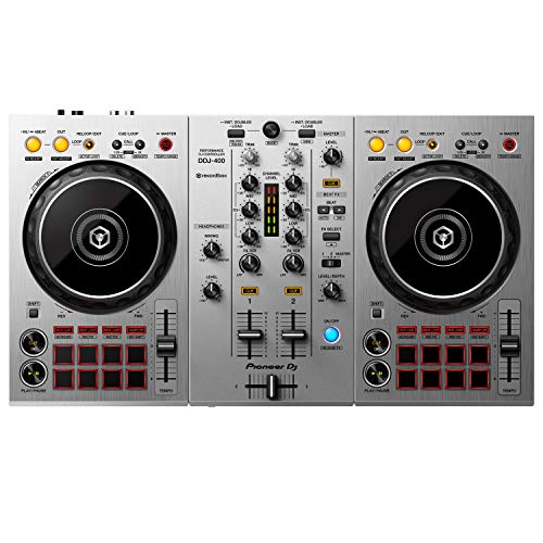 Pioneer DJ DDJ-400-S 2-Channel DJ Controller for Rekordbox DJ, Silver