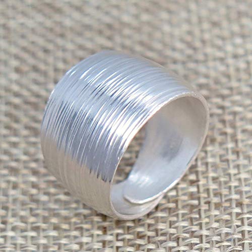 Generic Sterling Silver Handmade Wide Convex Band Ring thumb #2