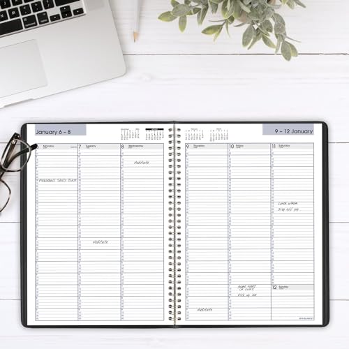 AT-A-GLANCE 2025 Appointment Book Planner, Weekly, 8" x 11", Large, Quarter-Hourly, DayMinder, Black (G5200025) by AT-A-GLANCE - Image 2