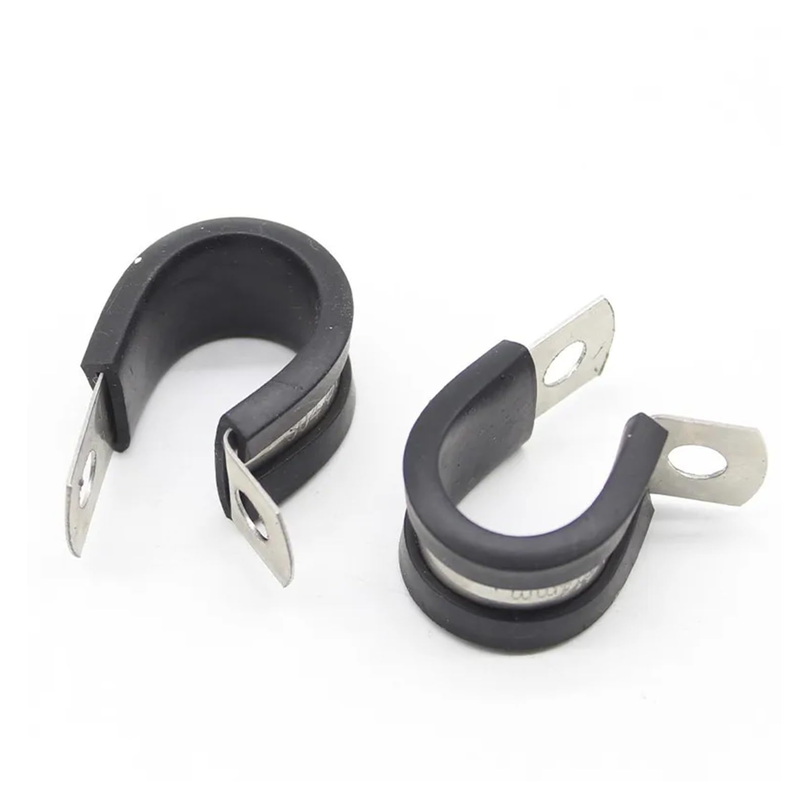 Abrazaderas de tubo de manguera de montaje de Cable, Clips P forrados de goma de acero inoxidable 304, 6MM-55MM, 2 uds.(13MM 2PCS)
