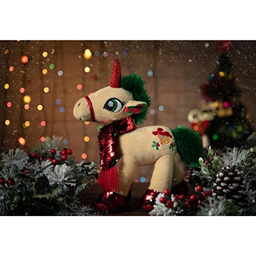 image for HollyHOME Unicorn Plush Stuffed Animal Christmas Horse Plush Toy Gift 