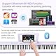E Piano 88 Tasten: Keyboard Piano mit Bluetooth Faltbares E-piano mit anschlagdynamik 1800mAh Batterie unterstützung MIDI 10W Lautsprecher Sustain Pedal Notenständer Aufkleber Audiokabel Lila