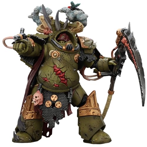 Image of JOYTOY Death Guard Warhammer 40k 1 /18 Action Figure Death Guard Deathshroud Terminator 1 with Manreaper and Plaguespurter Gauntlet Collectible Gifts,Toys for Kids 15+ and Adults 5.51-inch