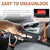 Steering Wheel Lock, Car Steering Wheel Locks, Heavy Duty Universal Steering Wheel to Seat Belt Lock, Double Car Anti Theft Device, Fits Most Vehicles, 3 Keys, Black #1