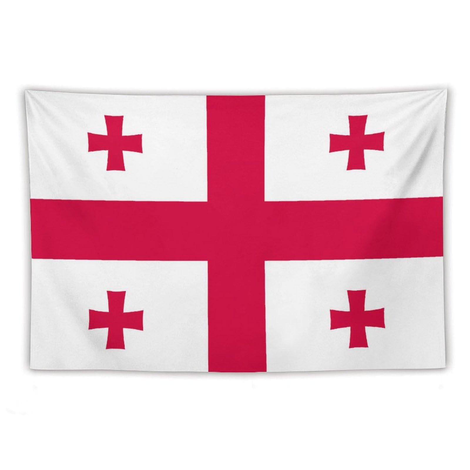 XingFox Georgia Flag Tapestry Wall Hanging National Flag Tapestry for Room Bedroom Dorm Aesthetic Decorations, 60"x90"