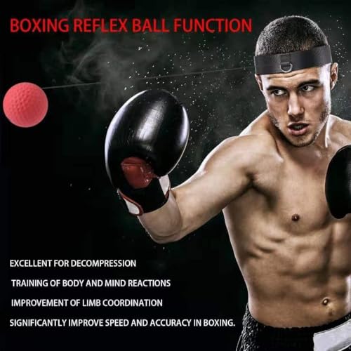 Image of ESCUCHA Boxing Reflex Ball -Improve Reaction Speed and Hand Eye Coordination Training Boxing Equipment for Training at Home, Punching Ball