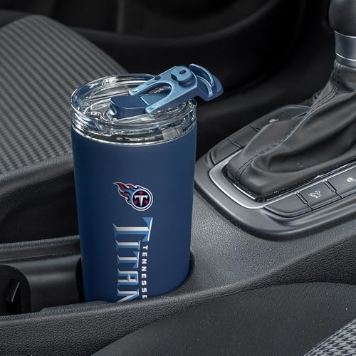 Image of Rico Industries NFL Football 24oz Stainless Steel Tumbler with Lid and Dual Functioning Lid