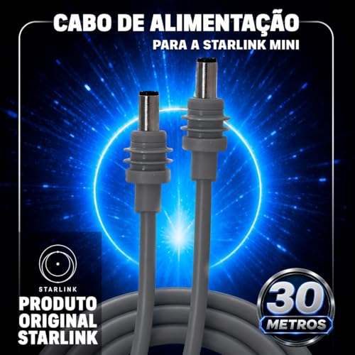 Cable de alimentación de 30 m gris para Starlink Mini Kit 2