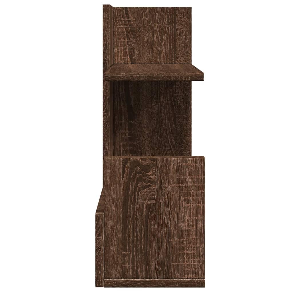 Schreibtisch-Organizer Eichen-Optik Holzwerkstoff 49x20x52,5 cm mit Fächern Ablagefach Stifthalter für Büro Homeoffice Schule Organisation Struktur platzsparend