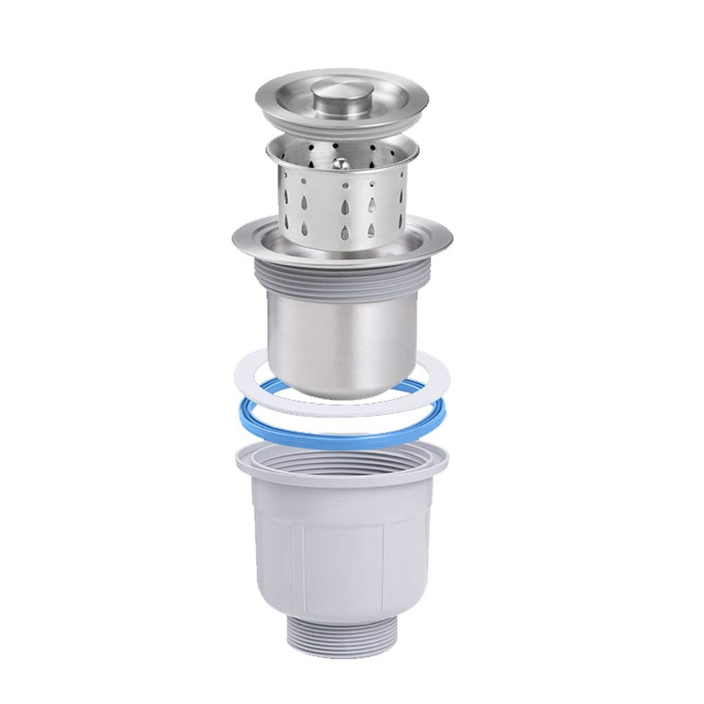 Fregadero de Cocina Individual de Acero Inoxidable con Grifo, Kit Completo de fontanería, desagüe y escurridor para instalación empotrada (tamaño: 500x450x220 mm).