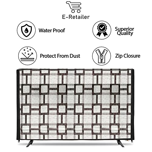Image of Transparent LCD /LED T.V Protector Cover with Zipper Enclosure for 26 Inch Suitable for All Major Brand & Model (Color-White, Size-25.5.3x17 Inches)