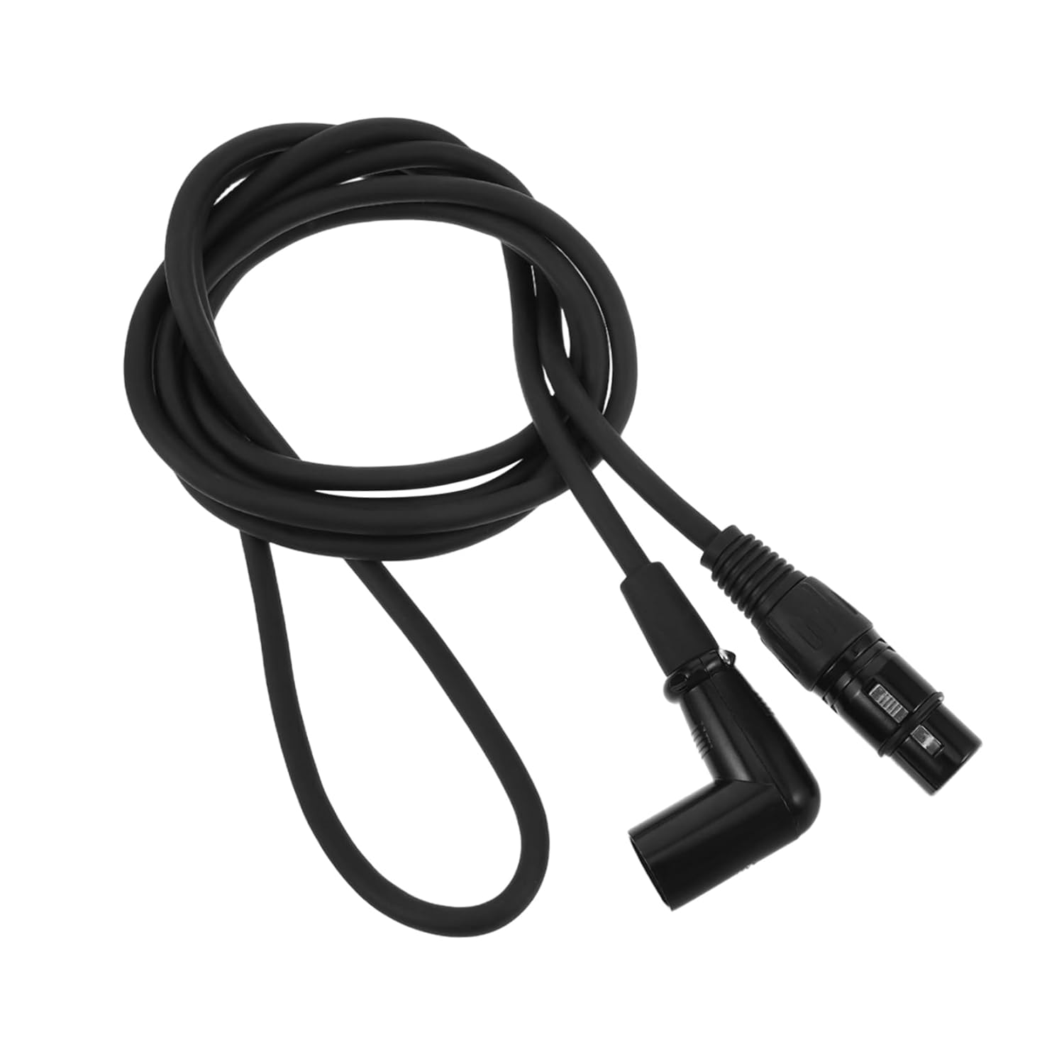 Beaupretty Balanced Xlr Cable Right Angle Mic Cable Xlr Male to Female Shielded Connection Line for Powered Speakers Audio Interface Mixer Black