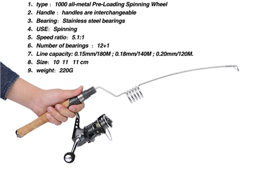 Amazon | Emmrod 伸縮釣り竿 リールコンボ 1000タイプ オールメタル