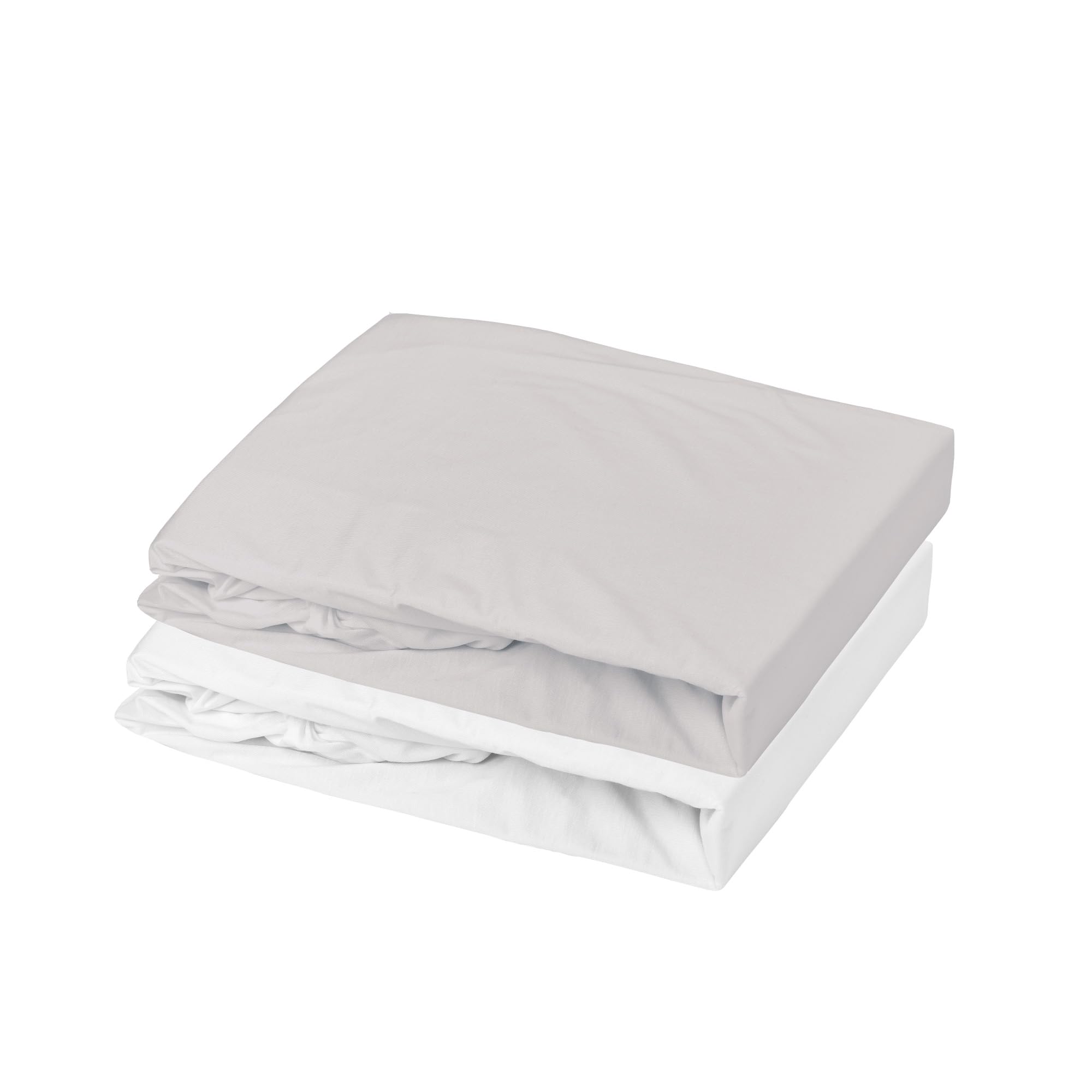 Mon PTIT Dodo Set of 1 PU Underlay + 1 Fitted Sheet White/Mouse 70 x 140 cm