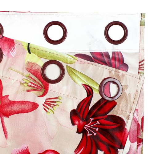 Image of Story@Home Door Curtains 7 feet Long Set of 2 | Floral Design | Polyester | Light Filtering Curtains | Curtains for Living Room | (118 x 215 cm, Pink) | Perfect for Home Decor