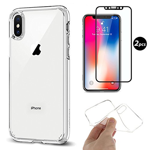 EUGO Cover iPhone X + 3D Pellicola iPhone X[2