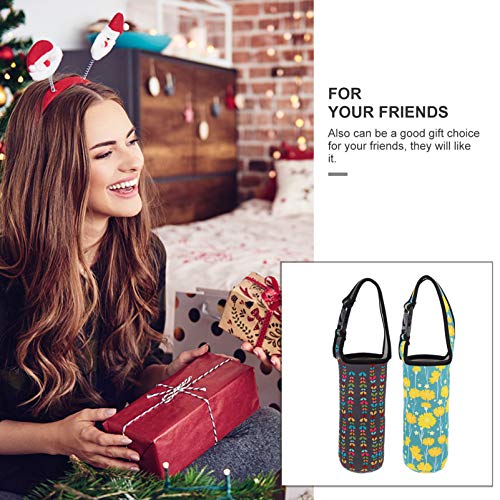 Hemoton 2 peças de pano de vidro para garrafa de água e garrafa de água com isolamento térmico para