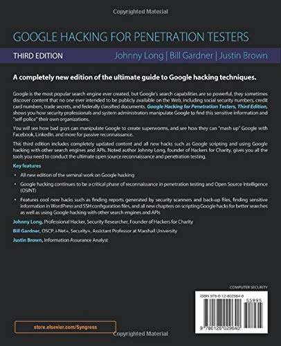 Syngress YES18101844 Google Hacking For Penetration Testers thumb #1