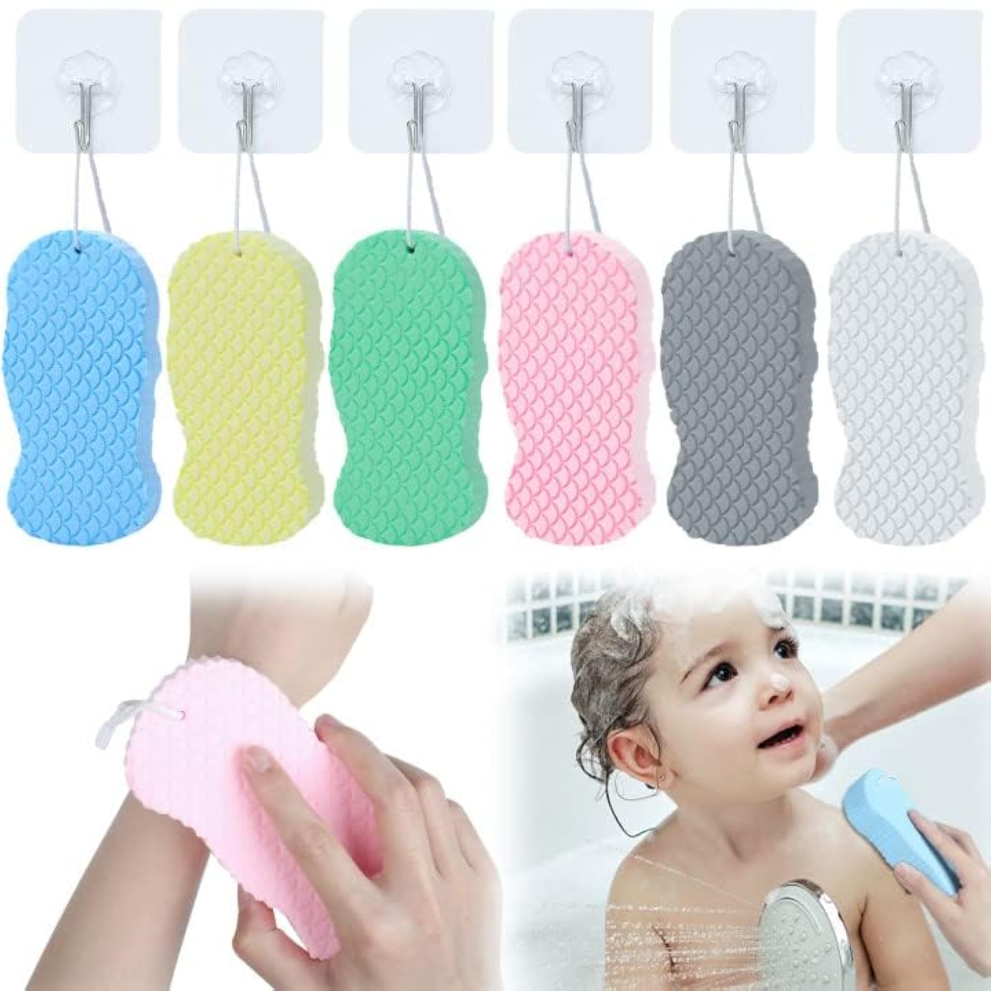 Ultra Soft Bath Body Shower Sponge, Exfoliating for All Ages