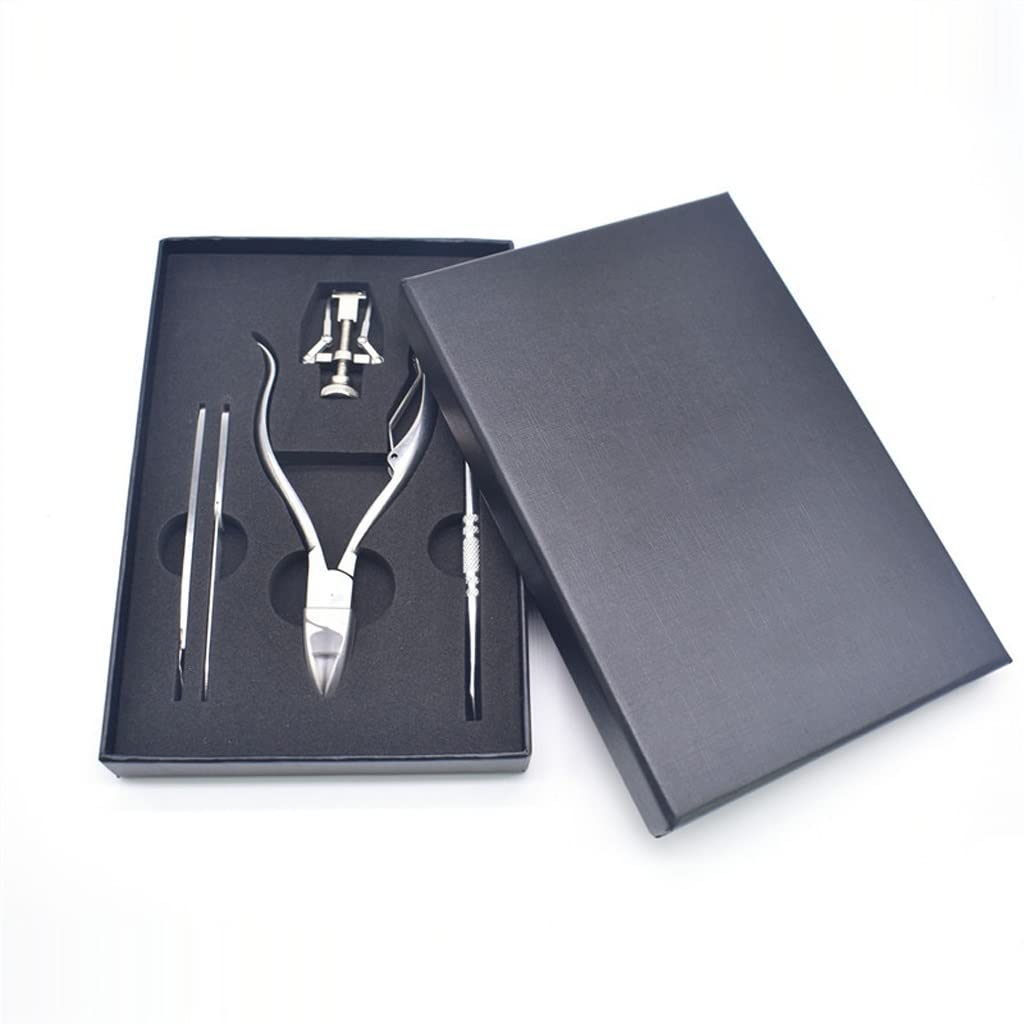 Nagelknipser-Set Zehe eingewachsene Nagelkorrekturwerkzeug Professionelle Pediküre Tool Fußpflege Set 5-teiliges Set Nagelknipser-Kit