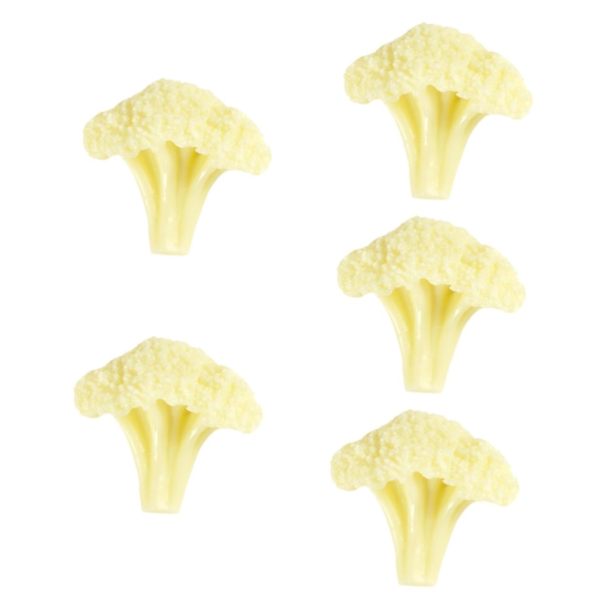 Zerodeko 5pcs Cauliflower Model Artificial Vegetables Fake Vegetables Fake Broccoli Decoration Artificial Vegetable Model Models Fake Broccoli Slice for Decoration Plant Decor PVC