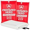 Prepared Hero Emergency Fire Suppression Blanket – 2 Pack, 40′ x 40′ Fiberglass Blanket for Kitchen and Home