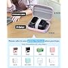 Memoking T02 Hard Storage Case - Compatible with Phomemo D30, SUPVAN E10, NIIMBOT D11, JADENS D110 and More, with Zipper Mesh Pocket, Waterproof Shockproof, Gradient Pink (Only Case)