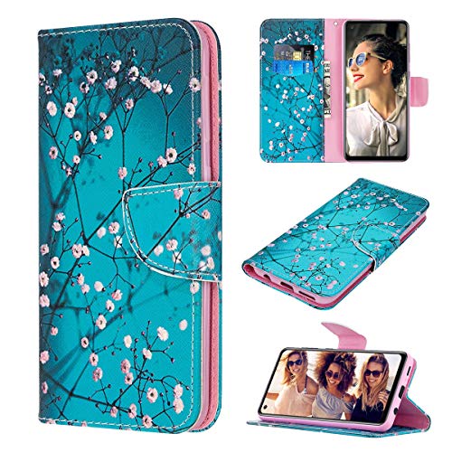 FCHUI Samsung A51 Hülle, Samsung Galaxy A51 Hülle für Damen & Herren, Kartenfächer, Magnetverschluss, Ständer, Vollschutz, Premium-Leder, Flip Wallet Handyhülle