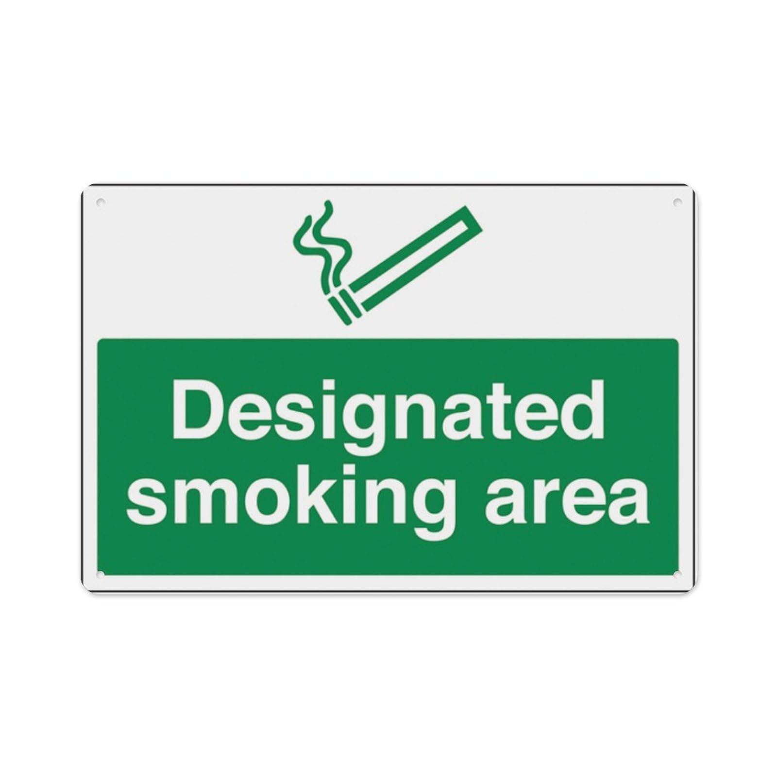 peiyeety Designated Smoking Area Aluminum Tin Warning Signs For Home Outdoor Garden 8X12 Inches