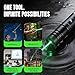 HITEKK High Power Green Laser Pointer | Tactical Long Range Green Laser Pointer | Compact Tactical Lazer Pointer | Rechargeable Lazer Pointer and Carrying Case (X1)