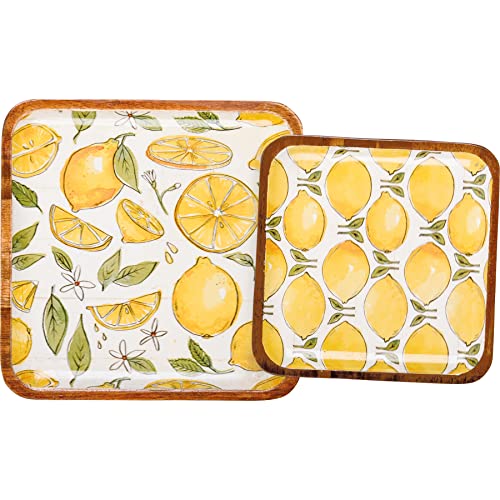 Primitives-by-Kathy-Lots-Of-Lemons-Decorative-Plate-Set Primitives by Kathy Lots Of Lemons Decorative Plate Set
