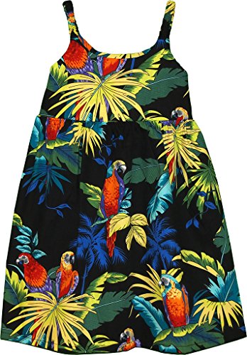 RJC Girl's Tropical Parrots Hawaiian Bungee Dress