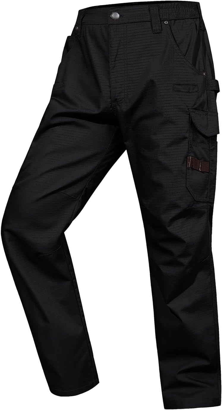 Mens Ripstop Cargo Work Pants with 13 Pockets Tactical Water Resistant Breathable Hiking Construction Pants - Image 3