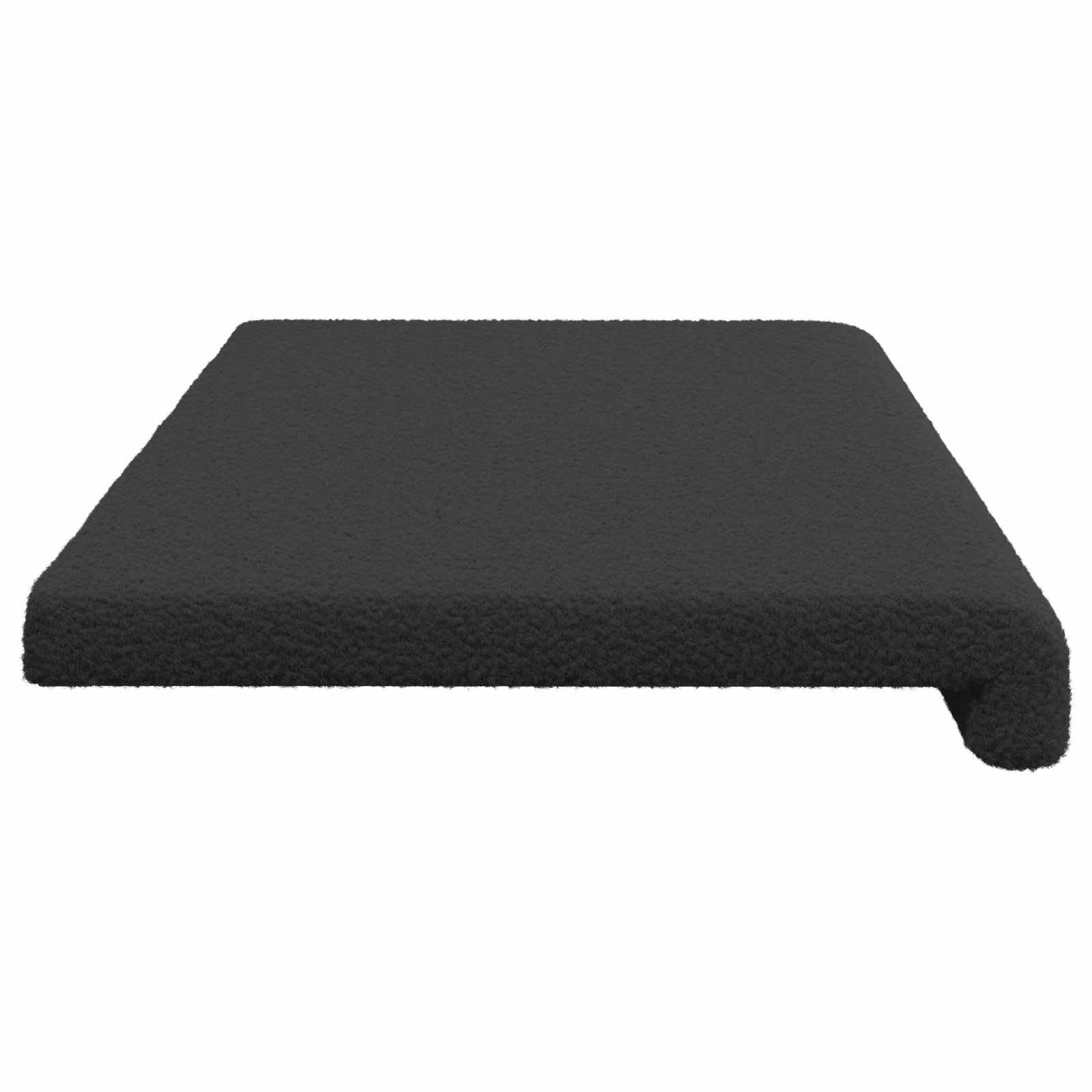 Fengshui Poduszka na ławkę, tkanina Sherpa, ciemnoszara, 35 cm