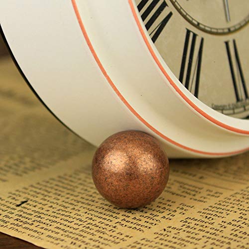 HeQiao Vintage Silent Non-Ticking Table Alarm Clocks (White)