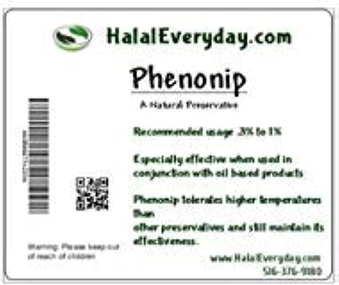 Phenonip - Natural Preservative Used for Lotion, Cream, Lip Balm or Body Butter 2 Oz - Enough preservative to support approximately 12 lbs. of product