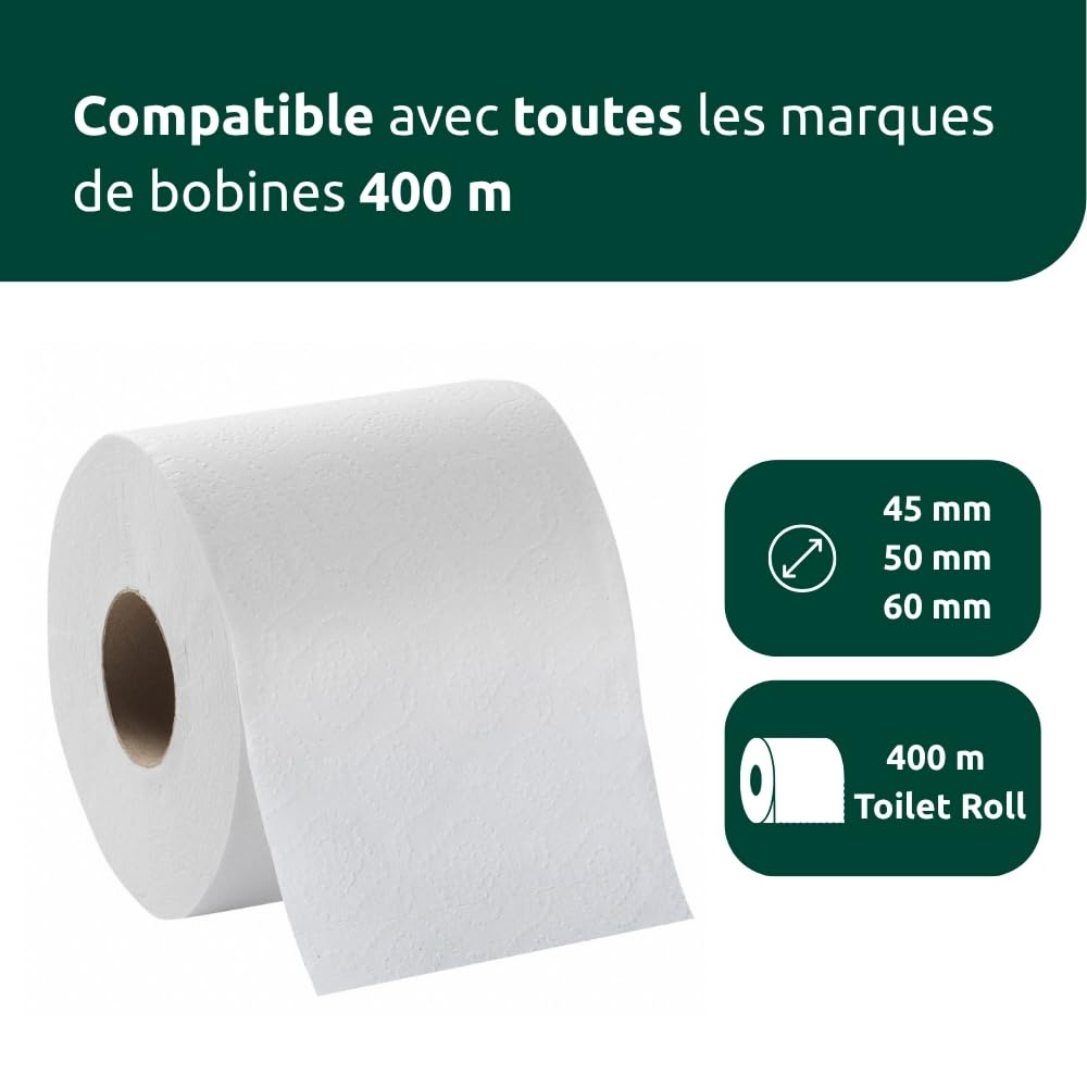JVD Distributeur de Papier Hygiénique Yaliss Jumbo 400 Blanc
