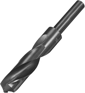 uxcell Reduced Shank Drill Bit 21mm High Speed Steel HSS 9341 Black Oxide with 1/2 Inch Straight Shank